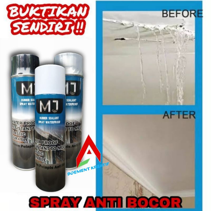 Semprotan Anti Bocor / Anti Bocor Semprot / Rubber Sealant Spray / Anti Bocor Atap Rumah / Spray Ajaib