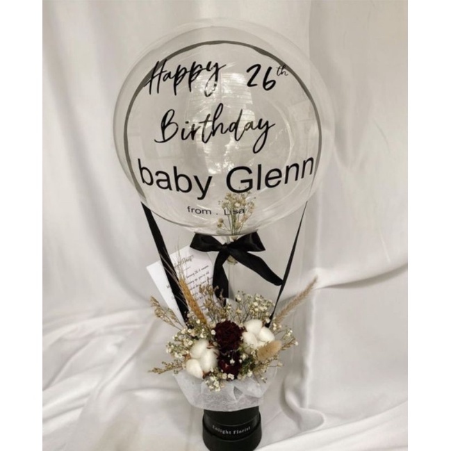 Balon Box Bunga dengan balon 18inch