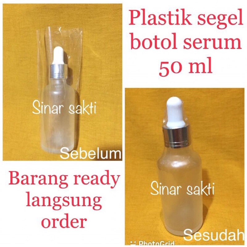 PLASTIK SEGEL BOTOL SERUM PIPET 50ML/SEGEL PLASTIK SERUM 50ML