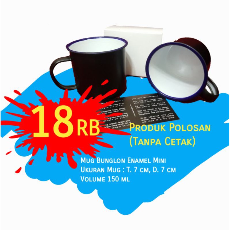 Mug Bunglon Enamel Mini 7cm Polosan