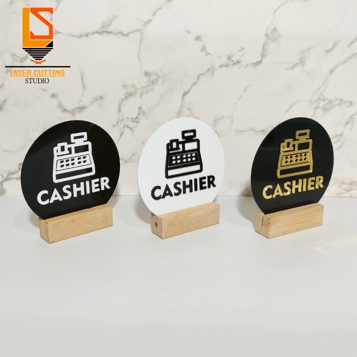 Jual Acrylic Tabel Sign Cashier | Sign Kasir Akrilik Timbul | Shopee ...