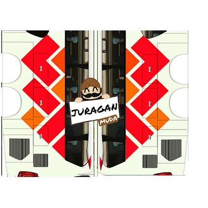 DIY Miniatur Bus kalisari Papercraft Skala 20