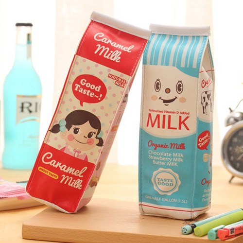 

OILA kotak pensil susu Korean milk pencilcase creative stationery (4C5) stp006