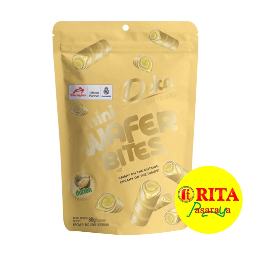 

Deka Wafer Roll Mini Wafer Bites Durian 80gr