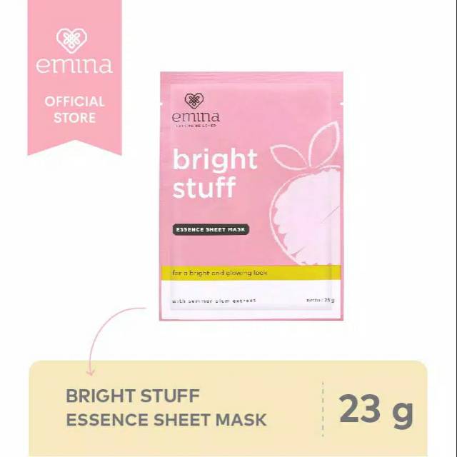 Emina essence sheet mask masker emina bright stuff