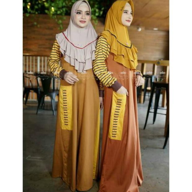 Limited Gamis Syari Linalivia SPORTIFA dress Lina livia Fashion Atasan