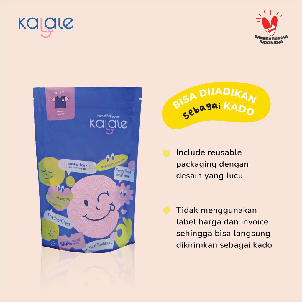 Kalale Raglan Tshirt 0-12 Bulan Baju Kaos Anak Bayi Laki Laki Perempuan Basic Polos-5