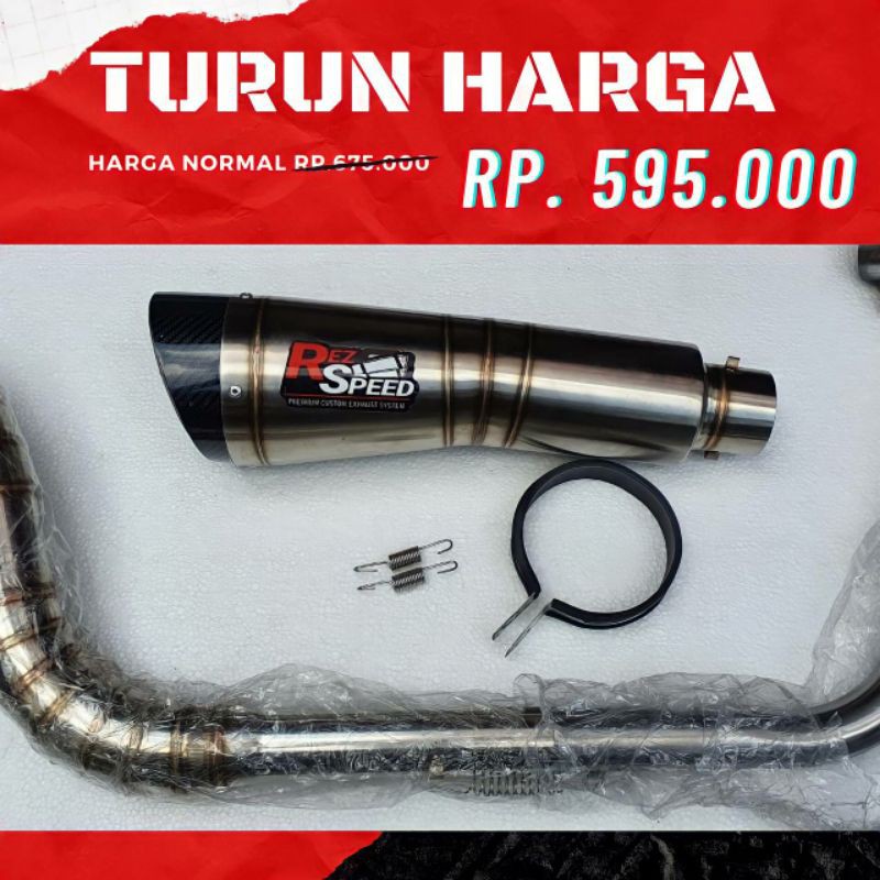 Knalpot Rez Speed model H2 utk CBR 150 CB Vixion Nmax Aerox Xabre Vario Beat Mio M3 Pcx Lexi R15 dll