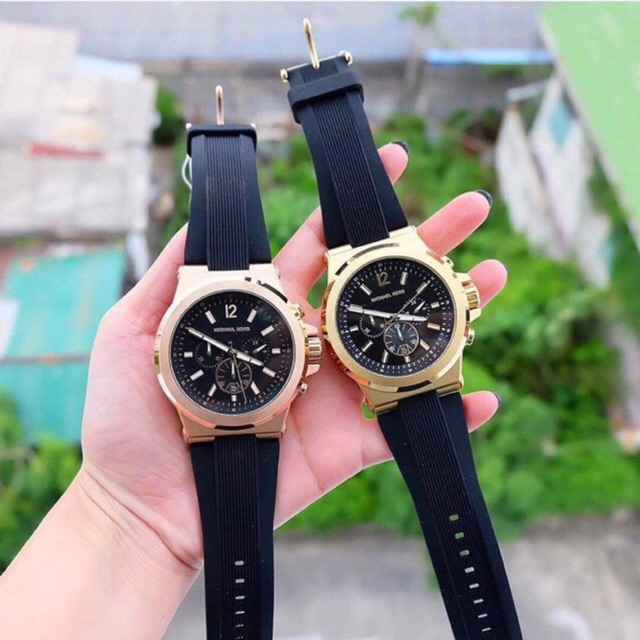 Michael Kors Dylan Rubber Black Watch Authentic