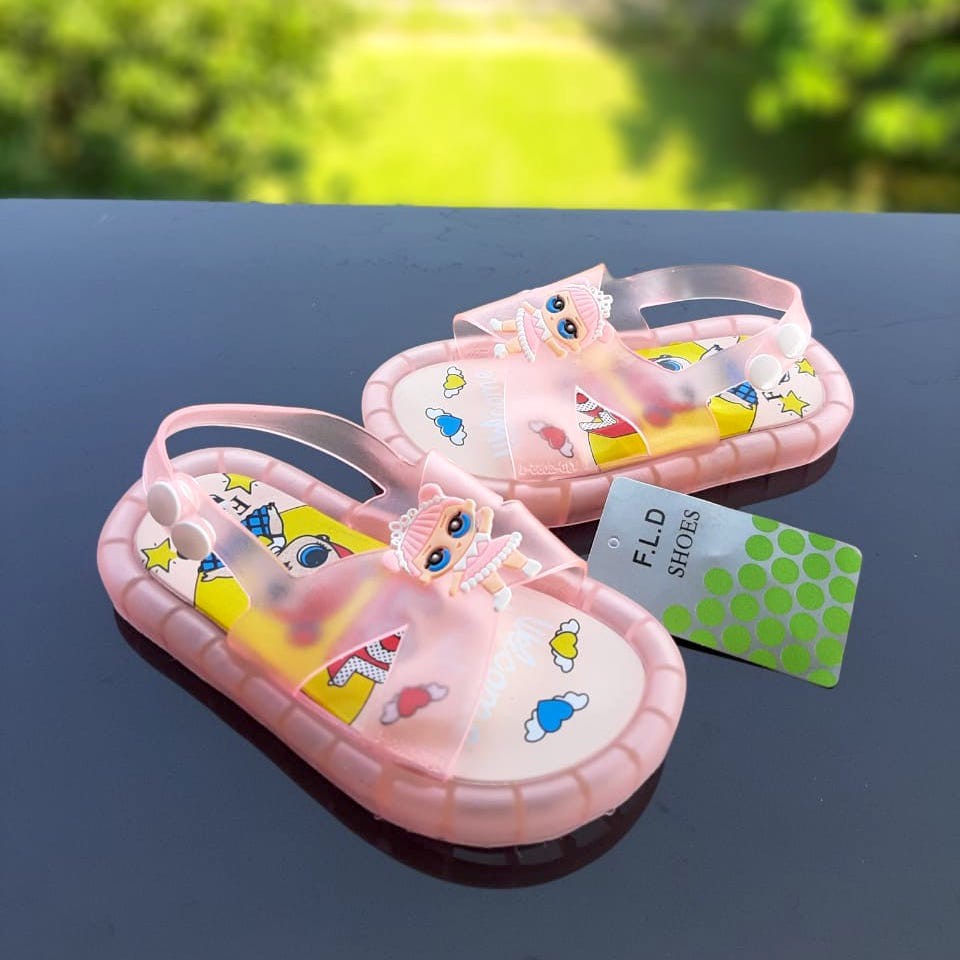 YJD2055 Sandal Jelly Anak Perempuan, Sandal Anak Import Umur 1 2 3 4 5 tahun - Sandal LED