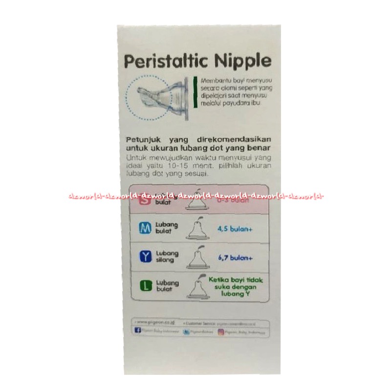 Pigeon Peristaltic Nipple Round 50ml Nursing Bottle 50ml Motif Botol Minum Dot Susu Bayi Baru Lahir Pigen Peristaltik  Anti Tersedak Untuk Bayi 50 ml