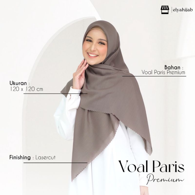 Voal Paris premium uk 120x120 / Hijab Voal syar'i Lasercut / paris voal jumbo