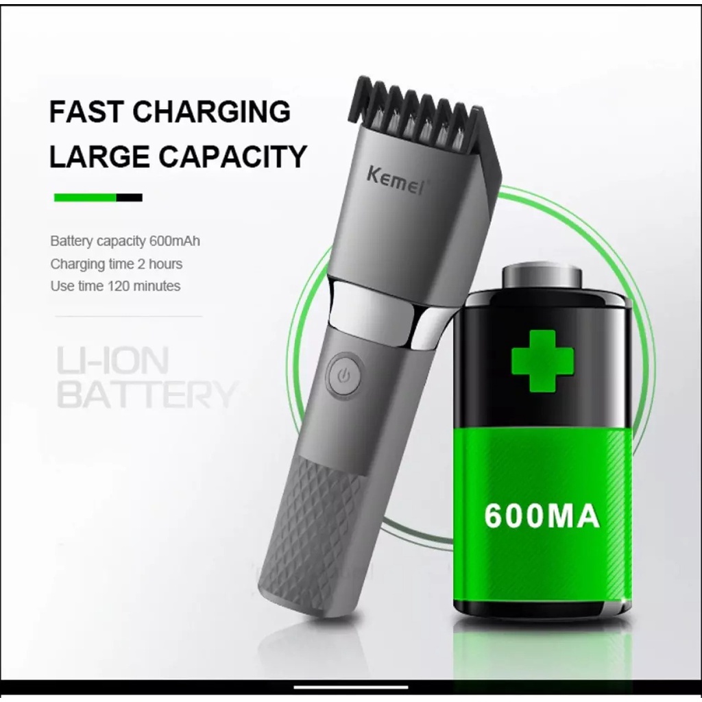 Kemei KM-1245 Alat Cukur Rambut Hair Trimmer Shaver Clipper