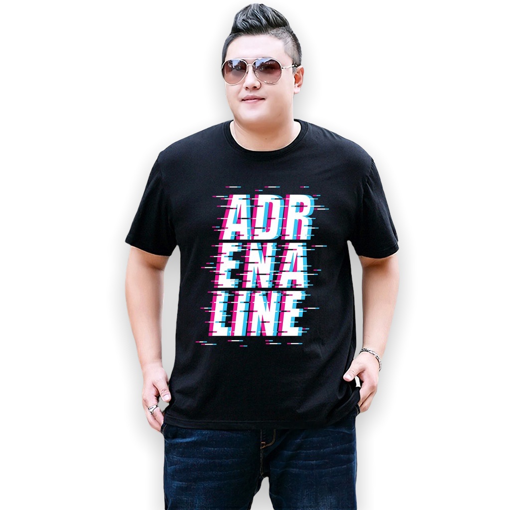 Baju Kaos Pria Jumbo Adrenaline Tshirt Bigsize XL XXL Distro DTF