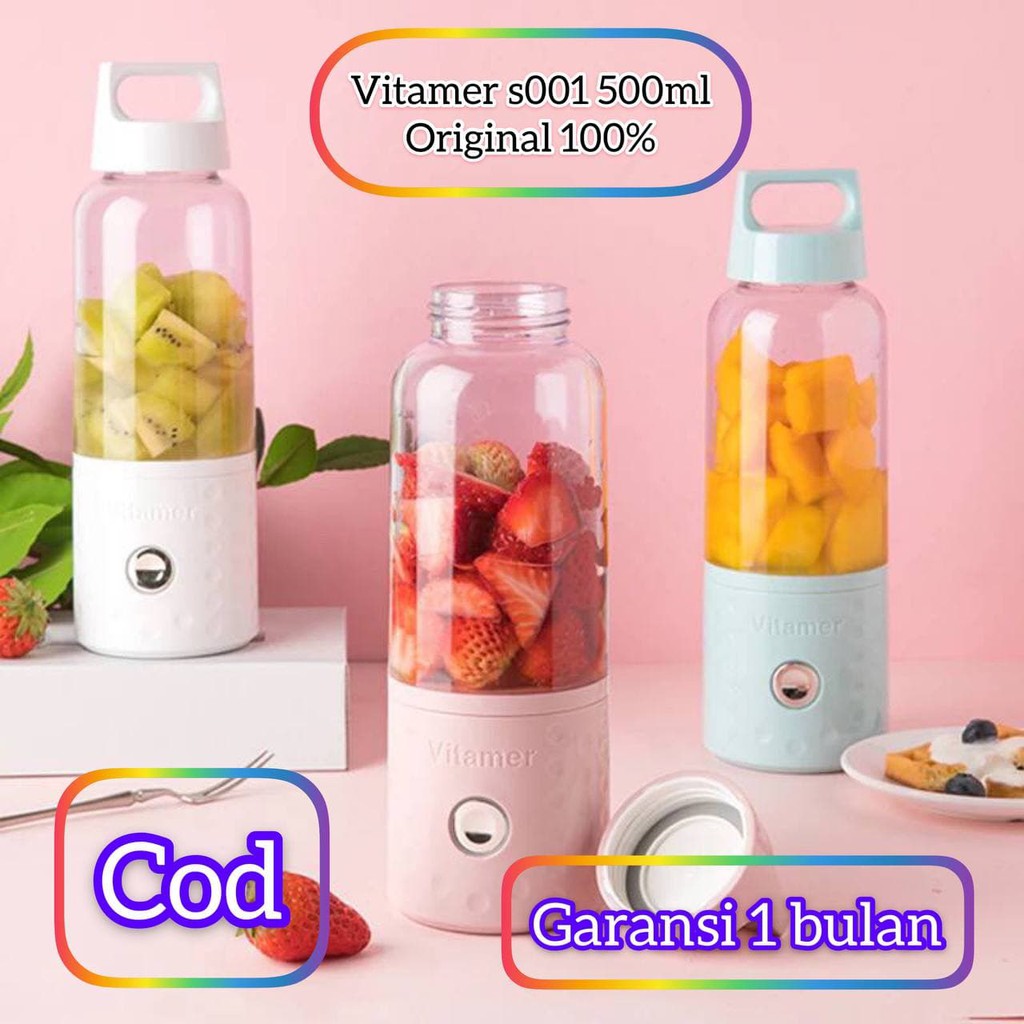 Vitamer Portable Blender mini Juicer Cup 500ml 100% Original umtuk buah protein herbalife