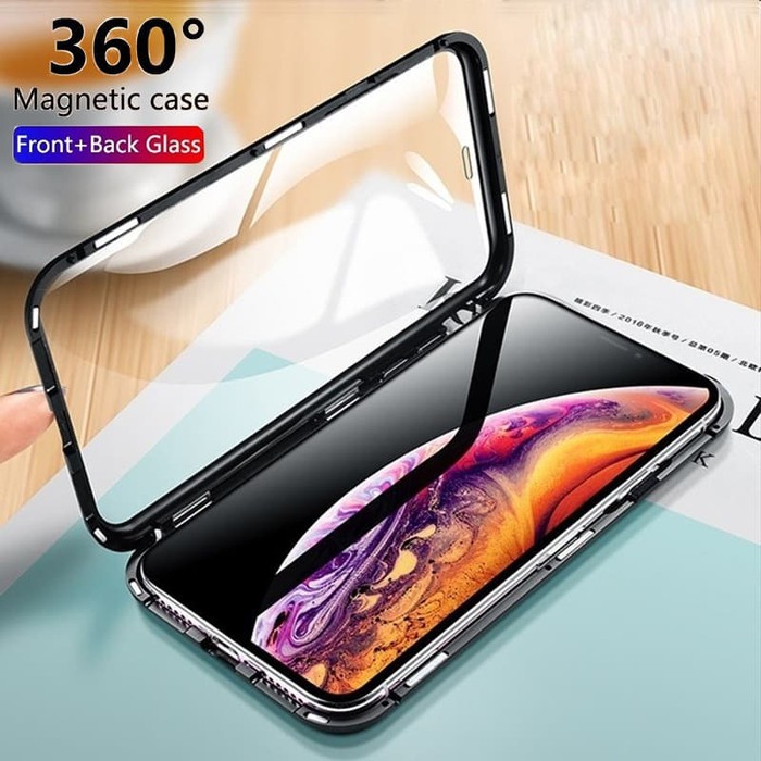 Case Depan Belakang Glass Premium Magnetic full cover Realme 6