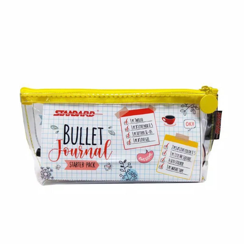 

Standar paket pensil case bullet journal yellow