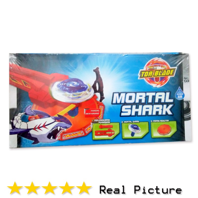 MAINAN GASING TOR BLADE MORTAL SHARK FULL SET ORI|GASING PETARUNG