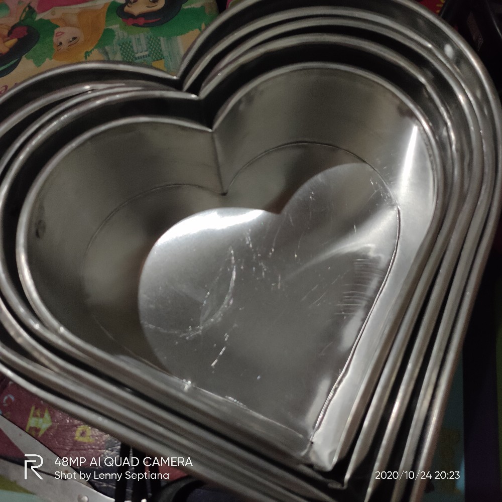 Loyang Hati Aluminium 5 Set