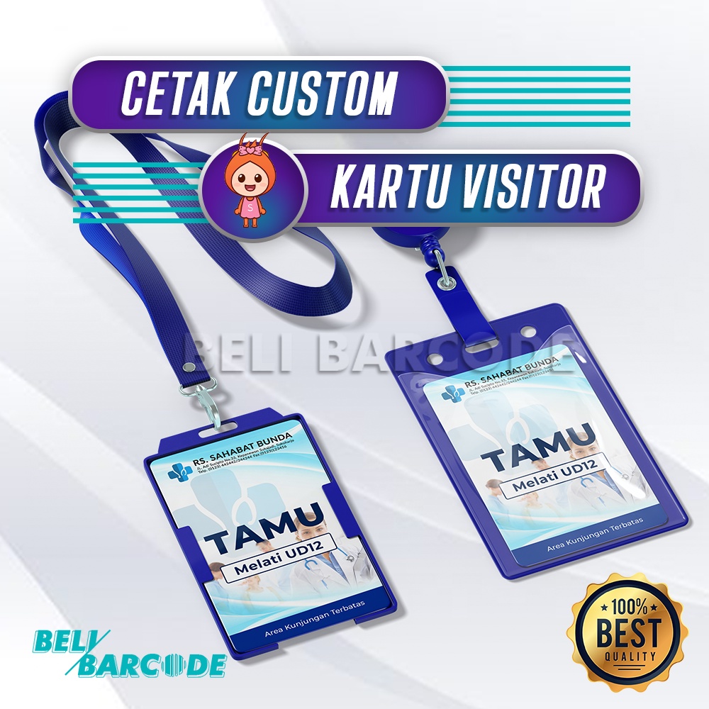 Custom KARTU PRE-PRINTED MEMBER Cetak Kartu Tamu Pengunjung Visitor