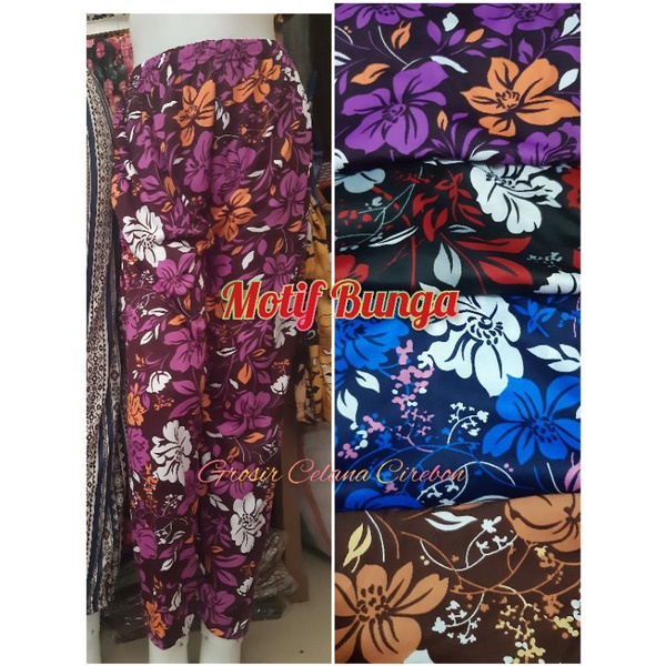 Celana tidur motif bunga