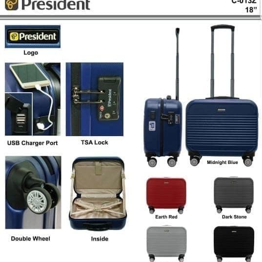 Koper - Tas Koper President Pramugari Usb 18 Inch