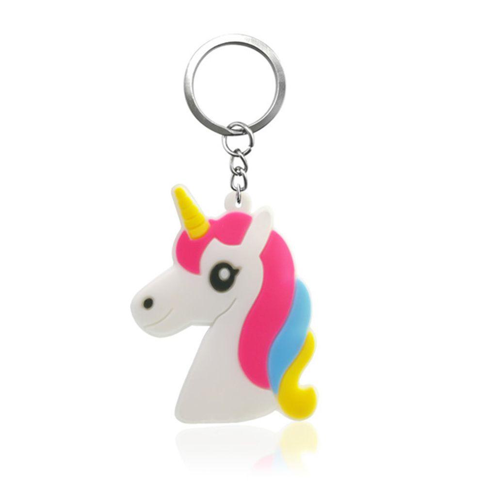 [Elegan] Unicorn Gantungan Kunci Mainan Kartun PVC Wanita Gadis Pesta Nikmat Multi-Gaya Unicorn Liontin