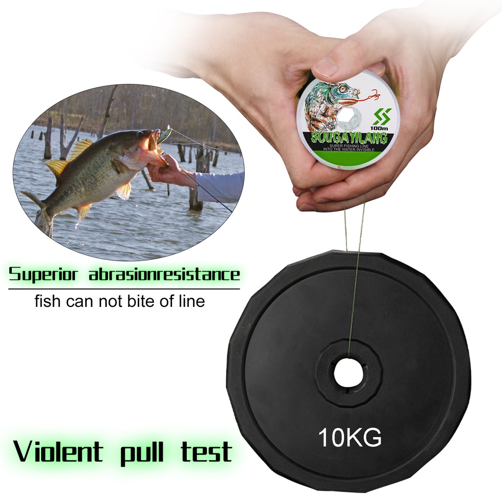 Sougayilang New 10*Pcs Nylon Fishing Line Tail Pancing 1000m  Fishing Line Smooth and Shiny Super Strong Fishing Fishing Line Pull Test 10KG