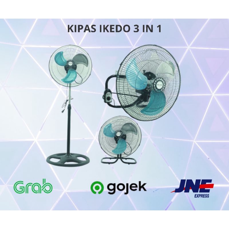kipas angin ikedo ks 318 18 inch besi 3 in 1