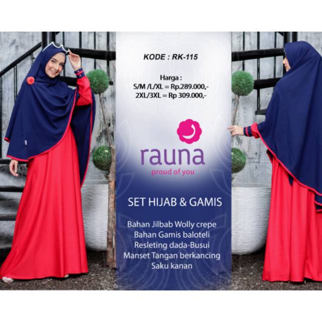 Gamis Rauna Syar'i / RK - 115 / Fashion Muslim