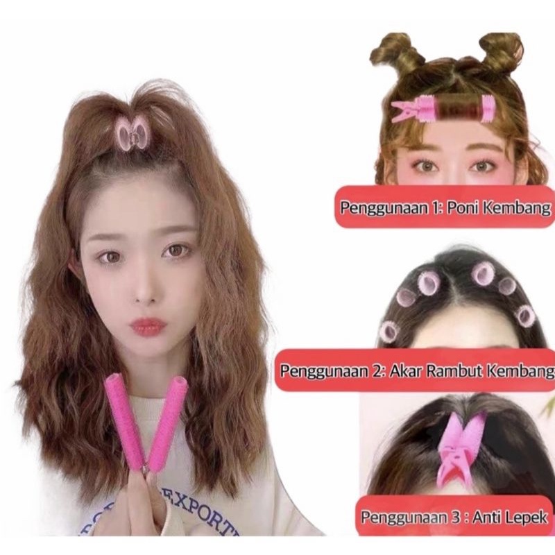 Vinztstore - Roll Rambut Capit - Roll Poni Jepit - Roll Rambut Keriting Model Capit - Roll Rambut Capit Isi 3 - Roll Rambut Capit isi 2 - Roll Otomatis - Roll Curly Rambut - Murah - Bisa COD