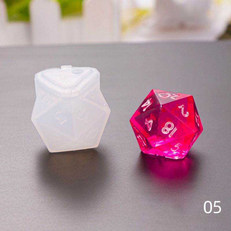 SIY  9 Shapes Dice Fillet Square Triangle Dice Mold Dice Digital Game Silicone Mould