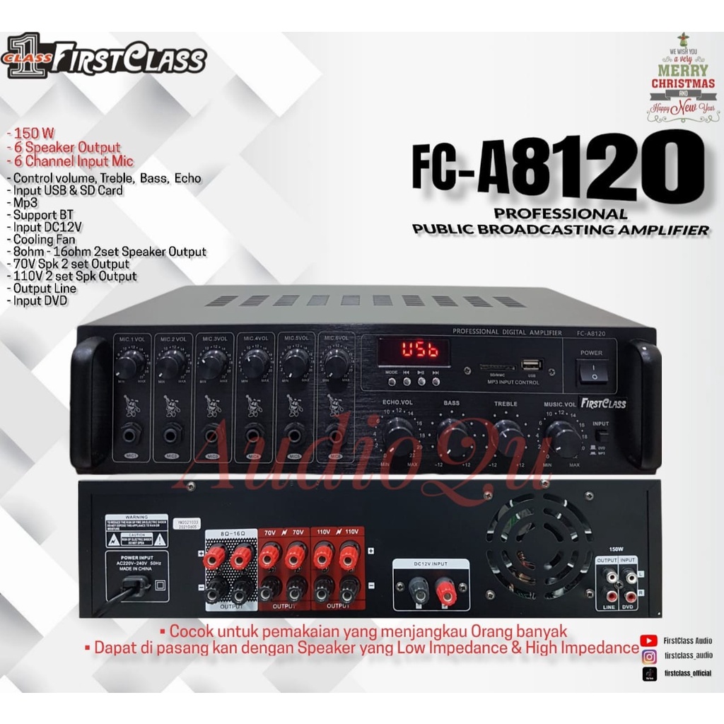 Amplifier Karaoke Firstclass FC A8120 / FC A 8120/ FCA 8120 Bluetooth