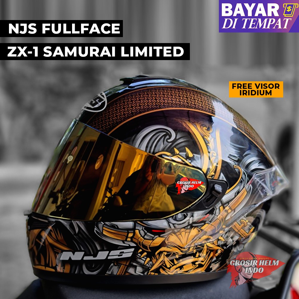 HELM NJS ZX1 SAMURAI LIMITED EDITION JAPAN SAMURAI GOLD NJS ZX-1 LIMITED EDITION