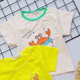 KAOS MR CRAB USIA 1-3TAHUN / kaos anak import murah berkualitas