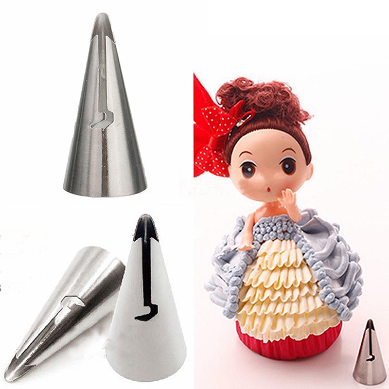 【Theredsunrisesiwy.id】Dolls Dress Korean Bobbi Ruffle Icing Piping Tips Stainless (7 pcs lot)