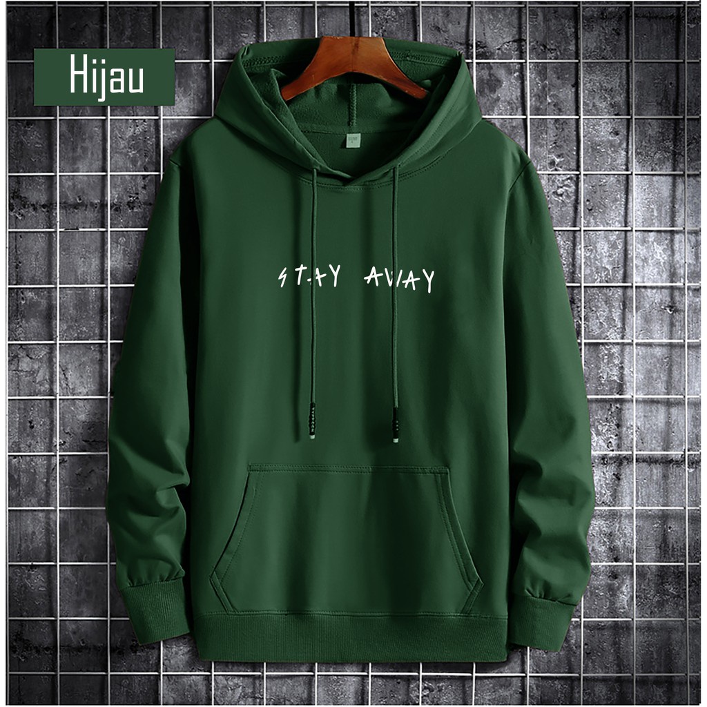 IvannaCollection Sweater Hoodie Pria Distro Stay Away Jaket Hodie Pria Wanita Size L-XXL Bahan Tebal