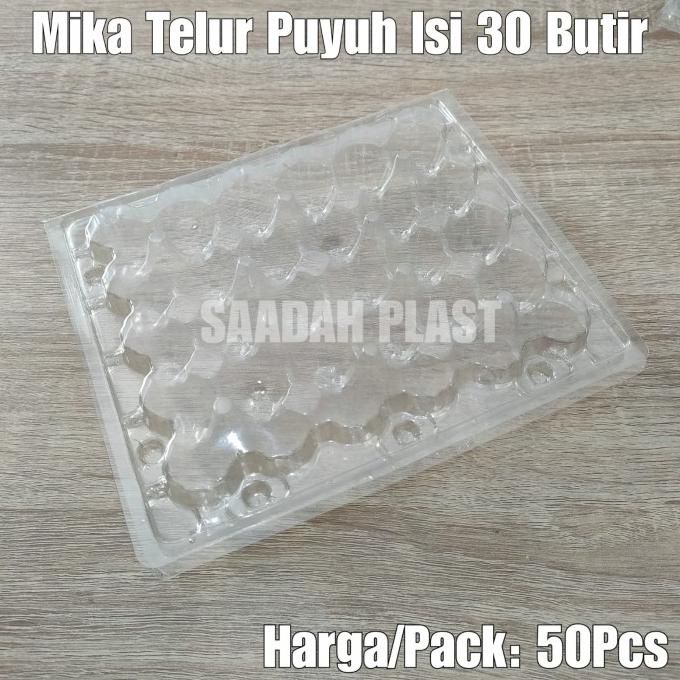 (Isi 50) Mika Telur Puyuh Isi 30 Butir - Tray Box Telor Ada Pengunci