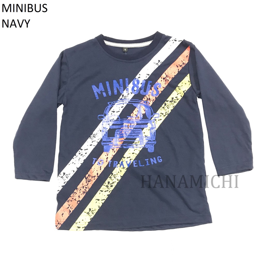 Hanamichi MINIBUS Kaos Sablon Anak Lengan Panjang