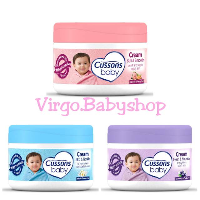 Cussons Baby Cream (Jar) 50gr Soft&amp;Smooth / Mild&amp;Gentle / Fresh&amp;Nourish