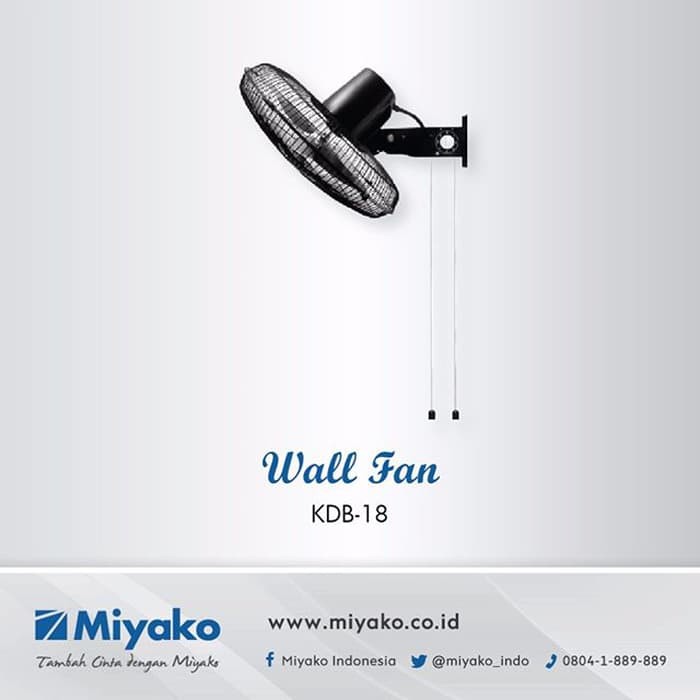 Miyako Kipas Besi 18" Dinding Tembok Wall Fan Kdb18 Miyako