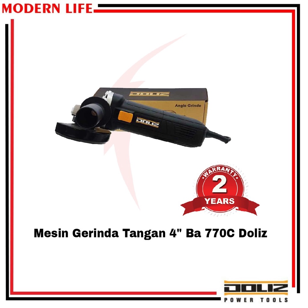 Mesin Gerinda Tangan Angle Grinder Side Switch BA 770C Doliz BA770-C