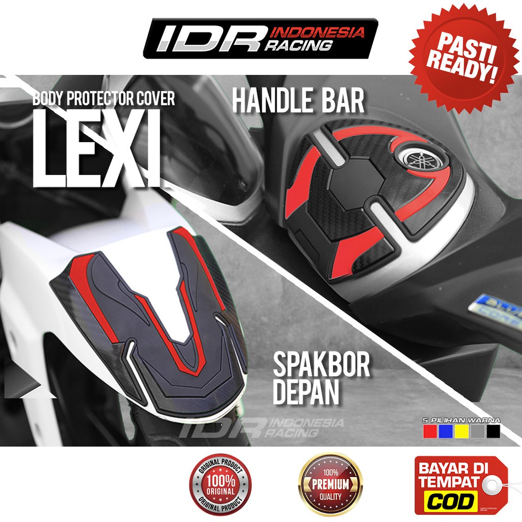 Hayaidesu Spakbor Depan Handle Bar Cover LEXI Body Protector Stiker 3D Yamaha