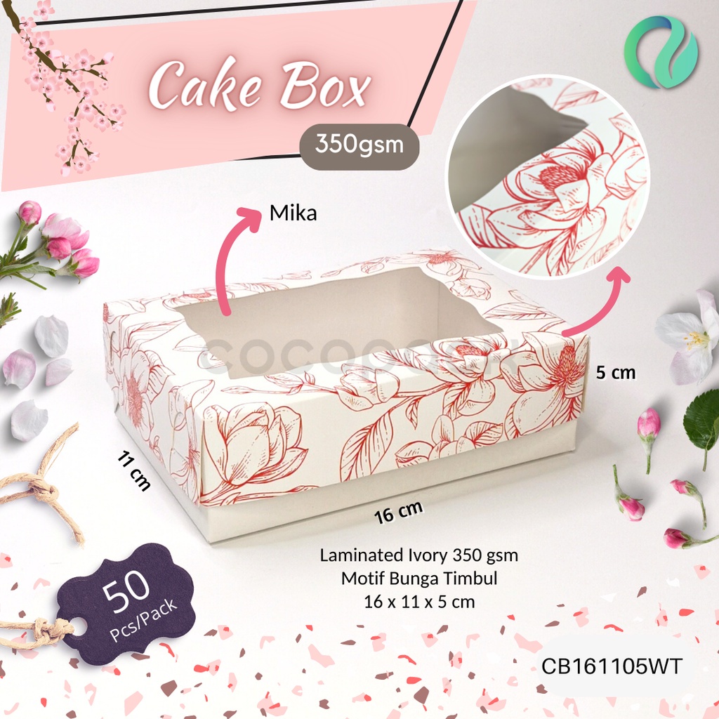 

Paper Box Cake Brownies Serbaguna 16x11x5cm 10 PCS