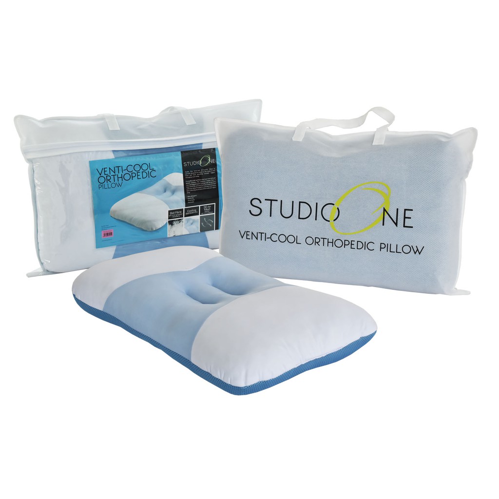 Bantal STUDIO ONE Venti-cool Orthopedic Pillow (Ball Fibre, Cooling Sensation and 3D Air Mesh)