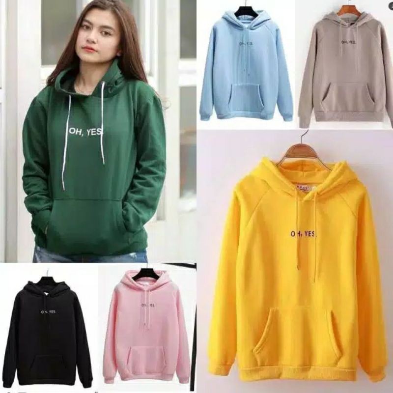 S - XXXXXL(6XL) Hoodie OH YES OVERSIZE Jaket Oh, Yes JUMBO BIGSIZE Cute Viral Hoodie Mocca Oh yes