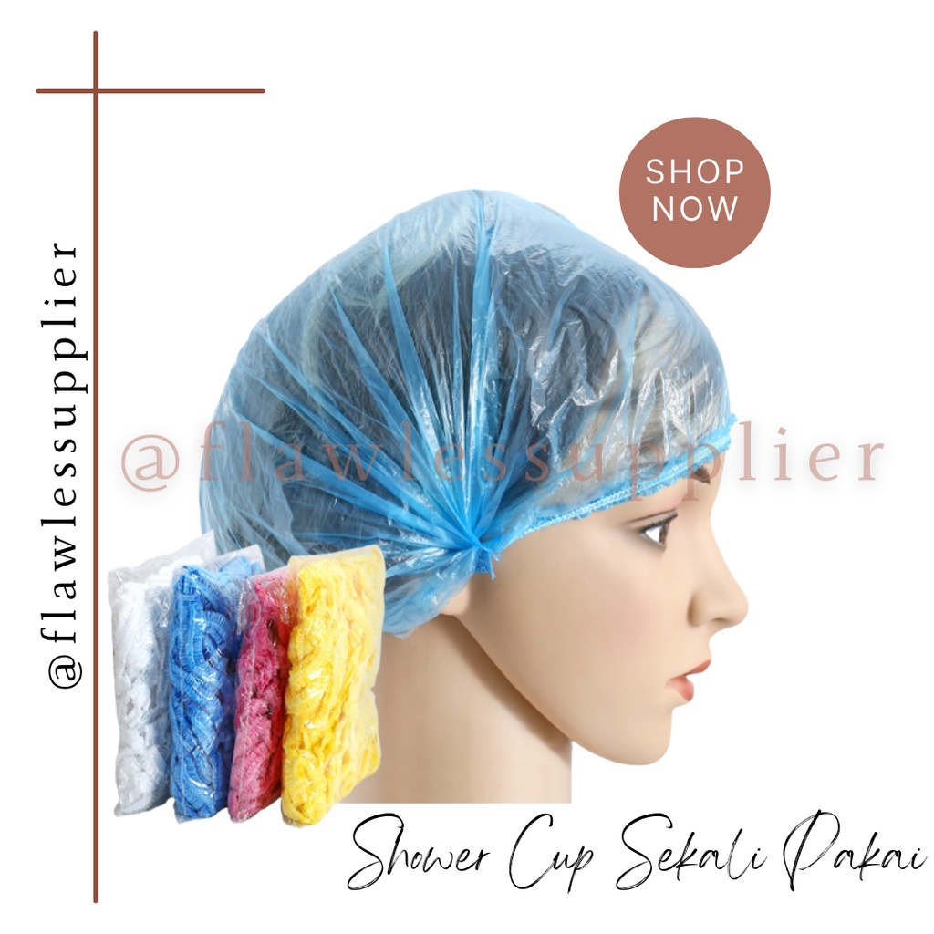Disposable Nurse Cup / Shower Cap Penutup Kepala / Hair Net Penutup Kepala / Head Mob Surgical Showe