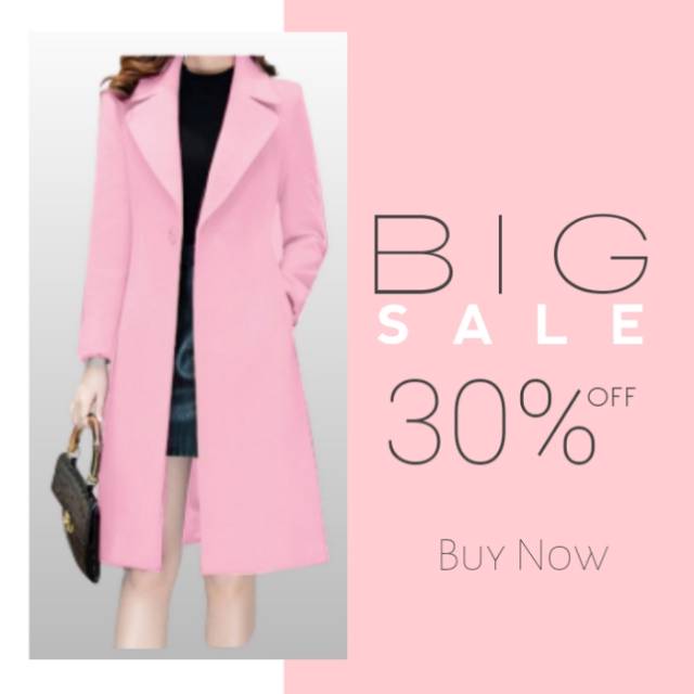 GF Blazer Panjang Casual Wanita Coat Blazer Big Size Jumbo Hitam Korea Set Fashion Korea Big Size