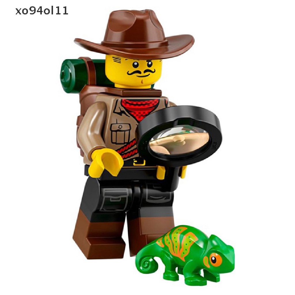 Xo 5PCS Mainan Balok Bangunsusun Model Lego Bentuk Lizard Bunglon Untuk Hadiah Anak OL