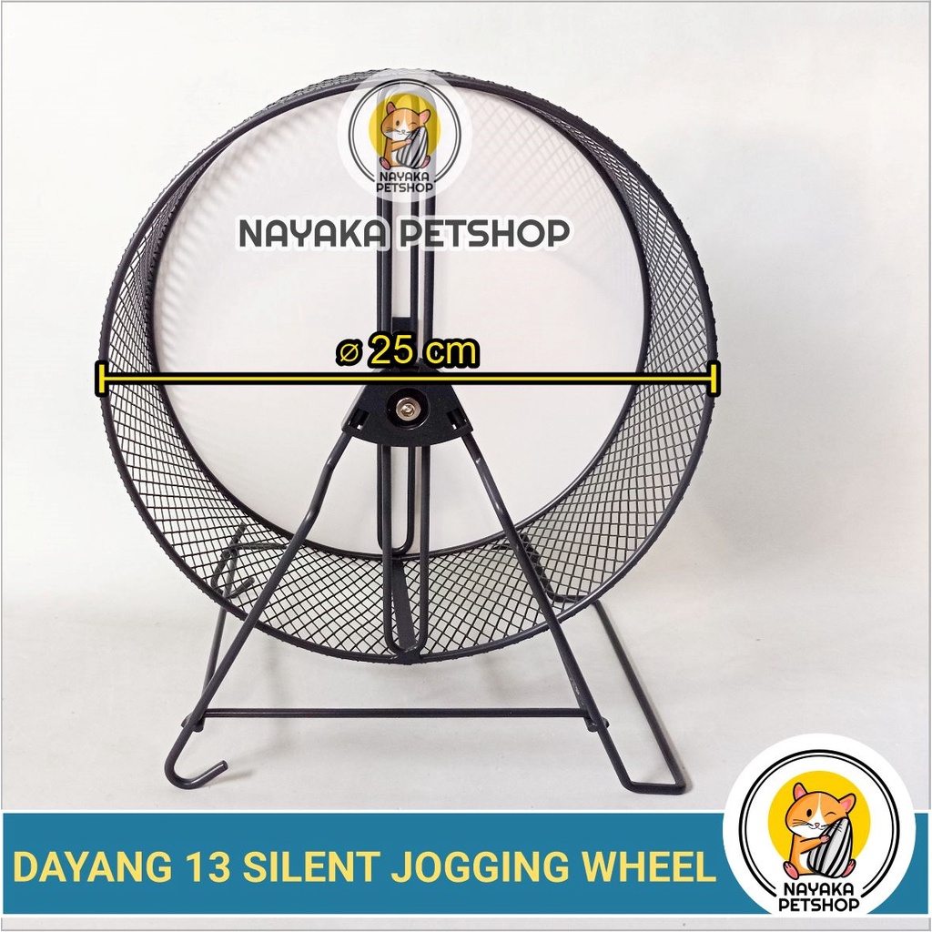 Dayang 13 Silent Jogging Wheel Jumbo Kincir Hamster Syrian Mainan Landak Mini Rolling Marmut Roda Putar Hewan